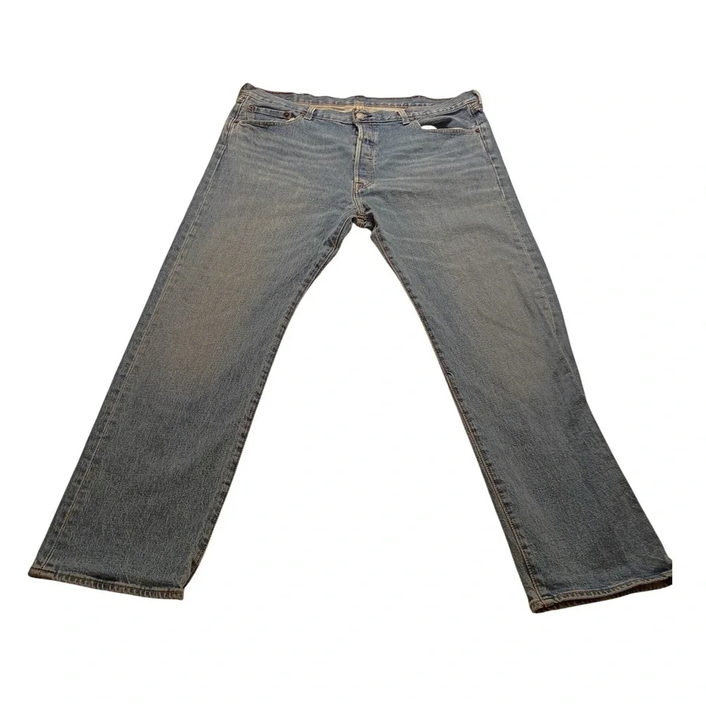 Levis 501 Original Fit Men's Blue Denim Straight Leg Button Fly Jeans 38x30